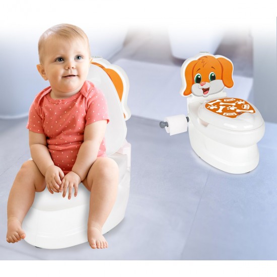 Jamara My little toilet dog with flushing sound and toilet paper holder (460959)