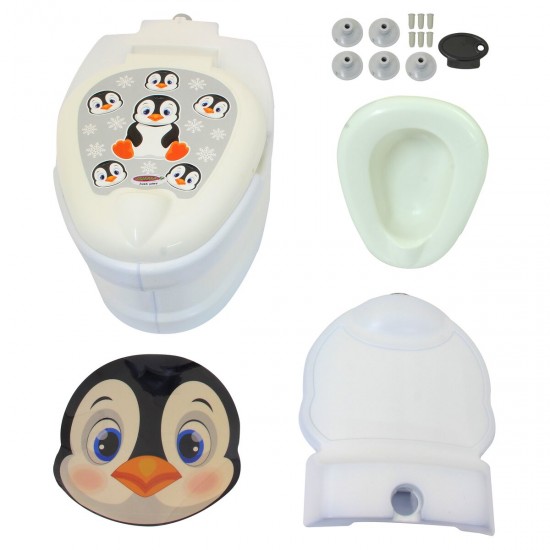 Jamara My little toilet penguin with flushing sound and toilet paper holder (460960)