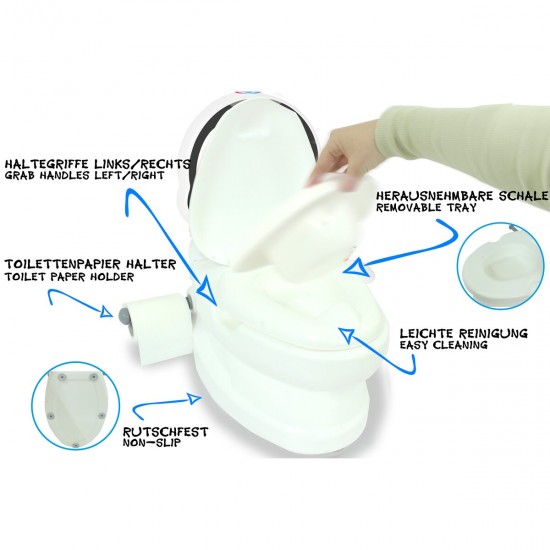 Jamara My little toilet penguin with flushing sound and toilet paper holder (460960)
