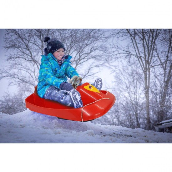 Jamara Snow Play Bob Ralley 100 cm red with steering wheel and break (461100)