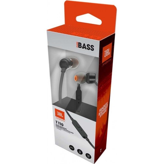 Ακουστικά Handsfree JBL T110 3.5mm Jack - Μαύρο