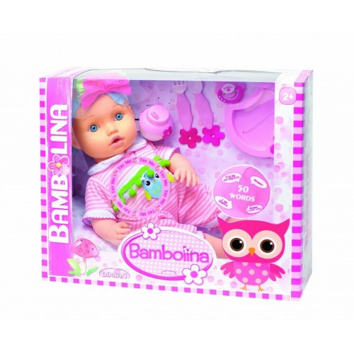 Just Toys Bambolina Baby Doll Μιλάει Ελληνικά 50 Λέξεις(BD1374)