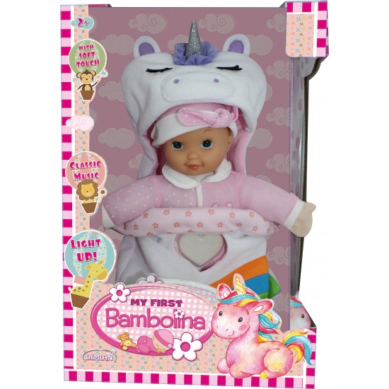 Just Toys My First Bambolina 34εκ Υπνόσακος Μονόκερος με αξεσουάρ (FB375)