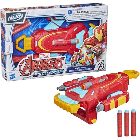 Hasbro Marvel Power Moves Iron Man Repulsor Blast Gauntlet Nerf Dart (F0266)