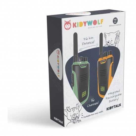 Kidywolf Walkie-Talkies with Torch green/orange (418014) Kidywolf Walkie-Talkies with Torch green/orange (418014)