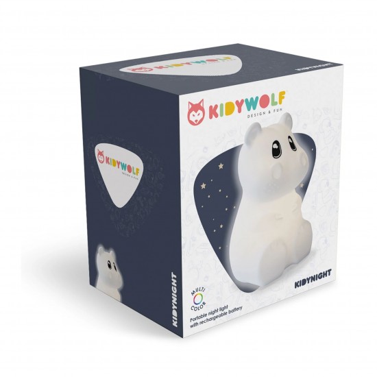 Kidywolf Nightlight Hippo with colour change 15cm (418071)