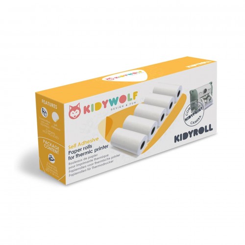 Kidywolf Self Adhesive Paper Rolls for thermic printer 5 pcs. (418135)