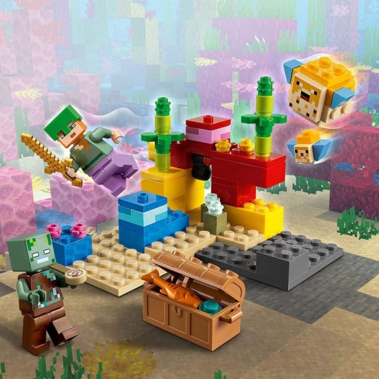 Lego Minecraft The Coral Reef Ο Κοραλλιογενής Ύφαλος (21164)