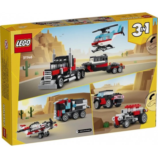 LEGO Creator 3in1 Flatbed With Helicopter (31146)