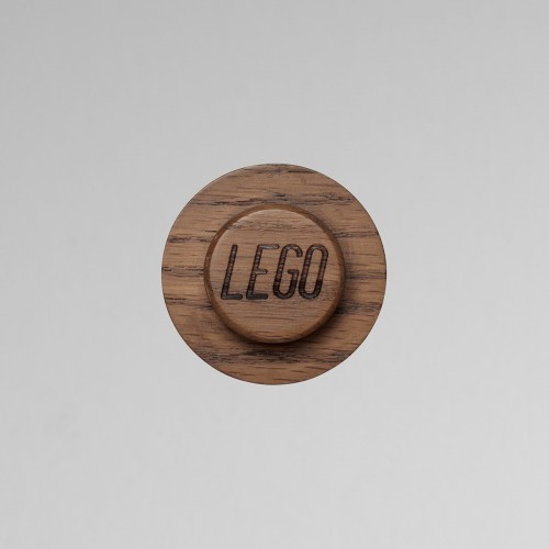 Room Copenhagen LEGO 1x1 coat rack, set of 3, wall bracket (oak, dark stained) (40160901)