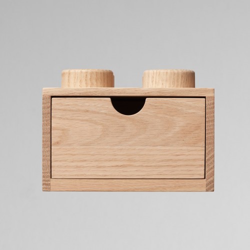 Room Copenhagen LEGO 2x2 wooden desk drawer, storage box (light oak) (40200901)