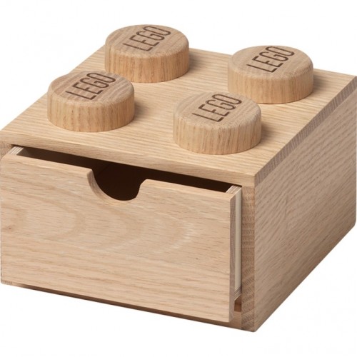 Room Copenhagen LEGO 2x2 wooden desk drawer, storage box (light oak) (40200901)