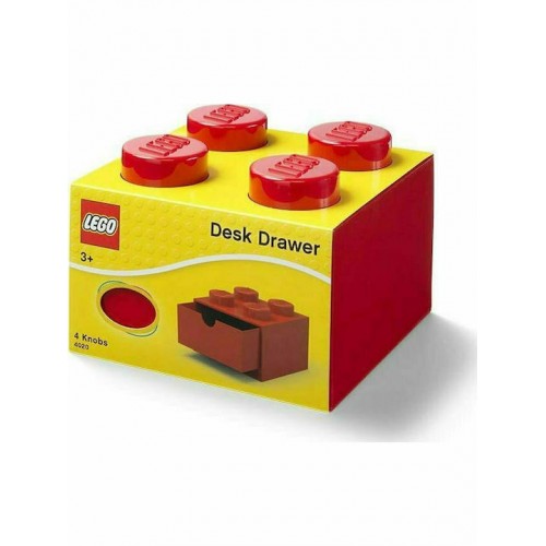 Room Copenhagen LEGO desk drawer 4 , storage box (red, knobs) (40201730)