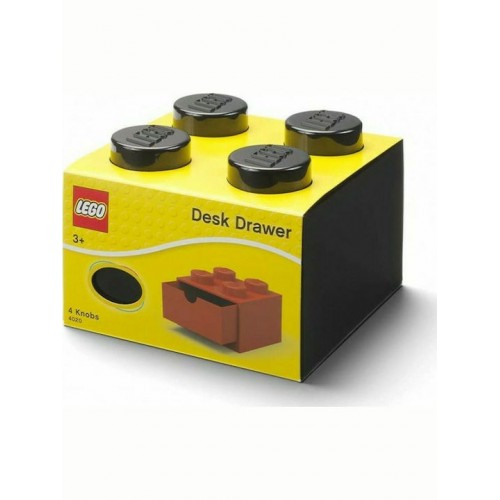 Room Copenhagen LEGO desk drawer 4 , storage box (black, knobs) (40201733)