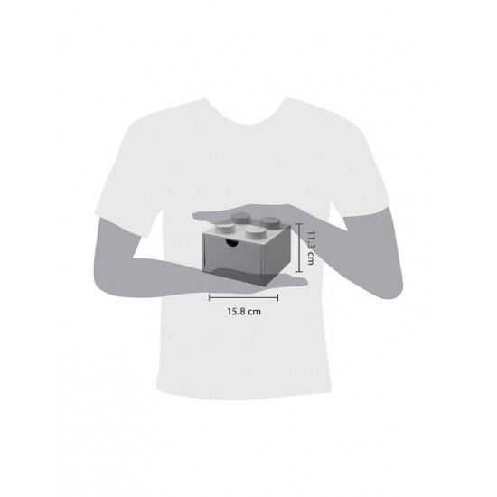 Room Copenhagen LEGO desk drawer 4 , storage box (black, knobs) (40201733)