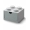 Room Copenhagen LEGO desk drawer 4 , storage box (grey, knobs) (40201740)