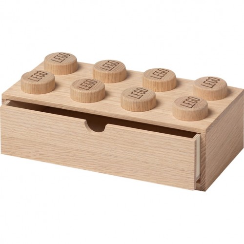 Room Copenhagen LEGO 2x4 wooden desk drawer, storage box (light oak) (40210901)