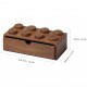 Room Copenhagen LEGO 2x4 wooden desk drawer, storage box (oak, dark) (40210902)