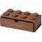 Room Copenhagen LEGO 2x4 wooden desk drawer, storage box (oak, dark) (40210902)
