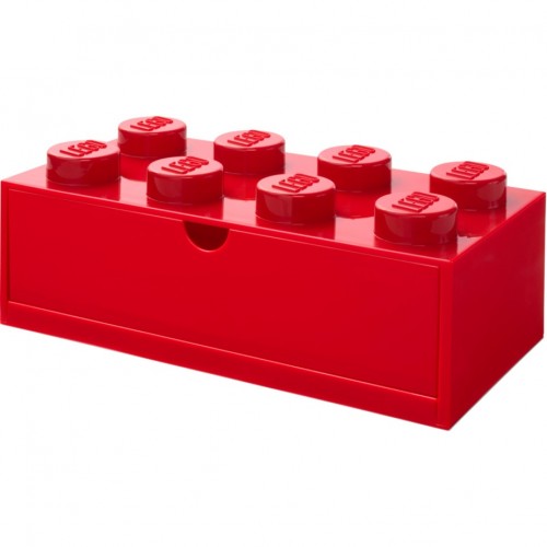 Room Copenhagen LEGO desk drawer 8 , storage box (red, knobs) (40211730)