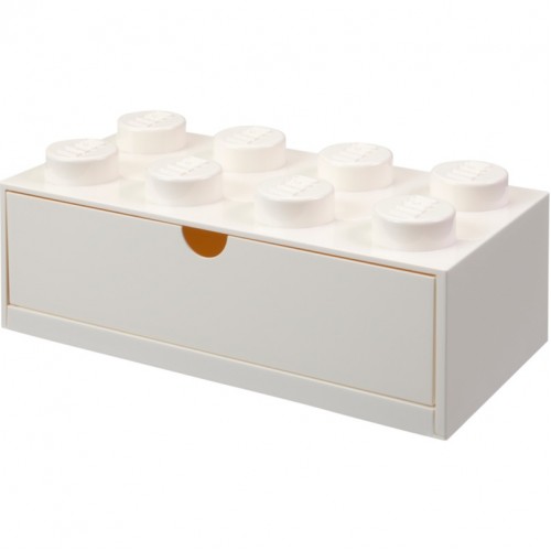 Room Copenhagen LEGO desk drawer 8 , storage box (white, nubs) (40211735)