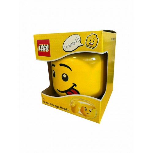 Room Copenhagen LEGO Storage Head "Silly", large, storage box (yellow) (40320806)
