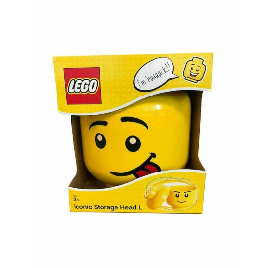 Room Copenhagen LEGO Storage Head "Silly", large, storage box (yellow) (40320806)