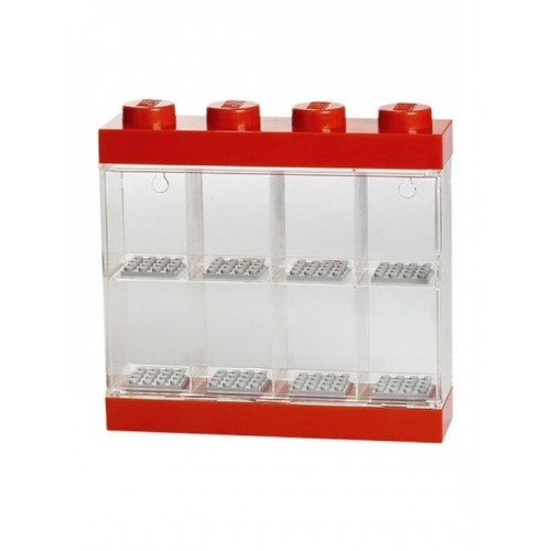 Room Copenhagen LEGO Minifigures Display Case 8 red, storage box (transparent) (40650001)
