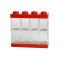 Room Copenhagen LEGO Minifigures Display Case 8 red, storage box (transparent) (40650001)