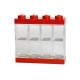 Room Copenhagen LEGO Minifigures Display Case 8 red, storage box (transparent) (40650001)