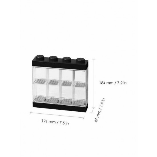 Room Copenhagen LEGO Minifigures Display Case 8 black, storage box (40650003)
