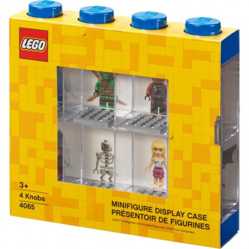 Room Copenhagen LEGO minifigures display case blue, storage box  (transparent, transparent) (40650005)