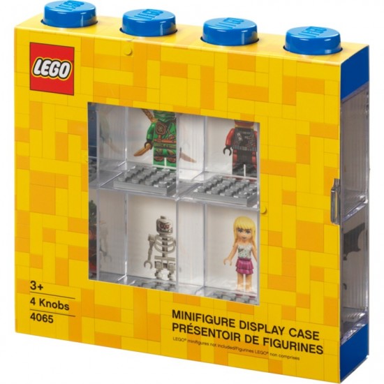 Room Copenhagen LEGO minifigures display case blue, storage box  (transparent, transparent) (40650005)