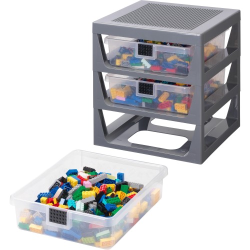 Room Copenhagen LEGO drawer shelf set of 3, storage box (Gray) (40950003)