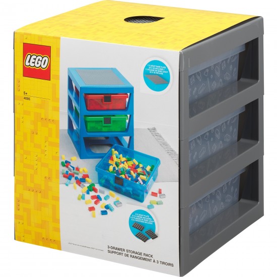 Room Copenhagen LEGO drawer shelf set of 3, storage box (Gray) (40950003)