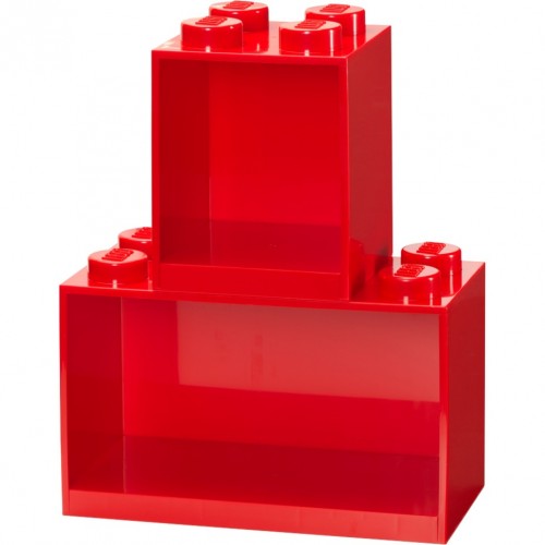 Room Copenhagen LEGO Regal Brick Shelf 8+4, Set (red, 2 shelves) (41171730)