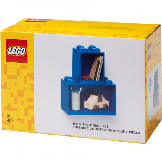 Room Copenhagen LEGO Regal Brick Shelf 8+4, Set (blue, 2 shelves) (41171731)
