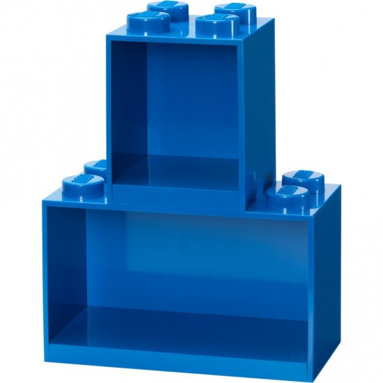 Room Copenhagen LEGO Regal Brick Shelf 8+4, Set (blue, 2 shelves) (41171731)