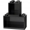 Room Copenhagen LEGO Regal Brick Shelf 8+4, Set (black, 2 shelves) (41171733)