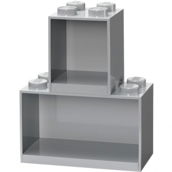 Room Copenhagen LEGO Regal Brick Shelf 8+4, Set (light grey, 2 shelves) (41171740)