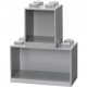 Room Copenhagen LEGO Regal Brick Shelf 8+4, Set (light grey, 2 shelves) (41171740)
