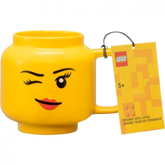 Room Copenhagen LEGO ceramic mug Winking Girl, large (yellow) (41460803)