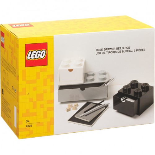 Room Copenhagen LEGO desk drawers set of 3, storage box (white) (43250801)