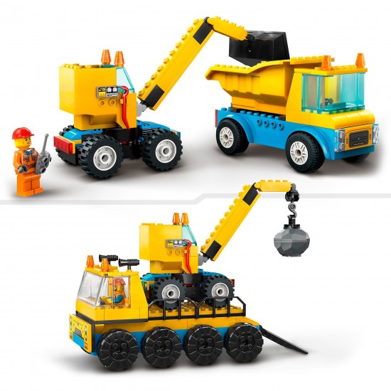 LEGO City Construction Trucks & Wrecking Ball Crane (60391)