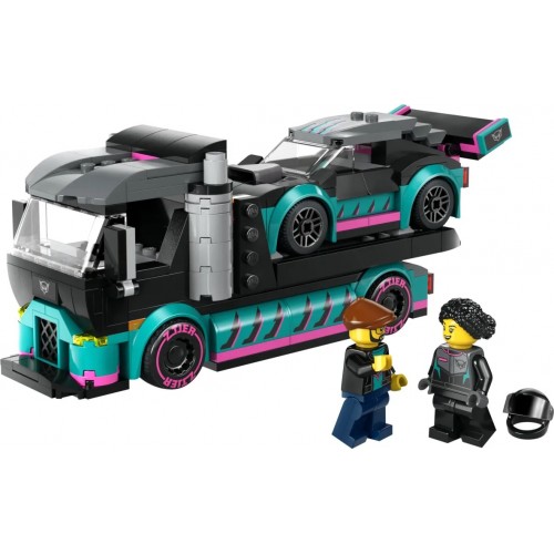LEGO City Race Car & Car Carrier Truck με Λαμπάδα (60406)