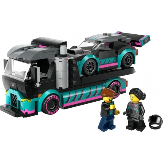 LEGO City Race Car & Car Carrier Truck με Λαμπάδα (60406)