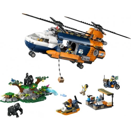 LEGO City Jungle Explorer Helicopter At Base Camp (60437)