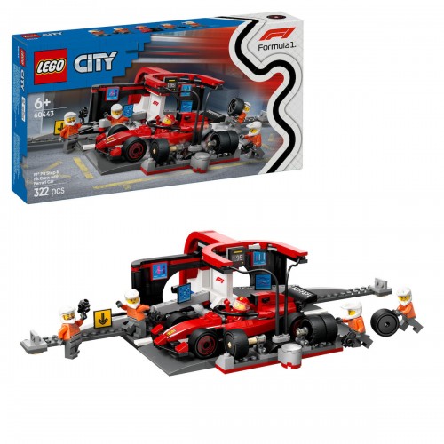 LEGO City F1 Pit Stop & Pit Crew With Ferrari Car (60443)