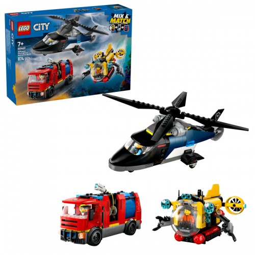 LEGO City Helicopter, Fire Truck & Submarine Remix (60462)