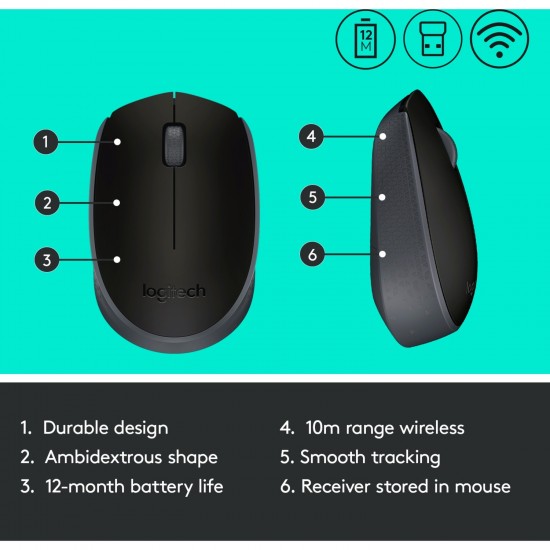Logitech M171 Wireless Mouse (910-004424)